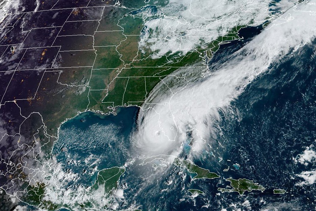 Satellite images show lightning crackling near the eye of Hurricane Ian as storm approaches Florida