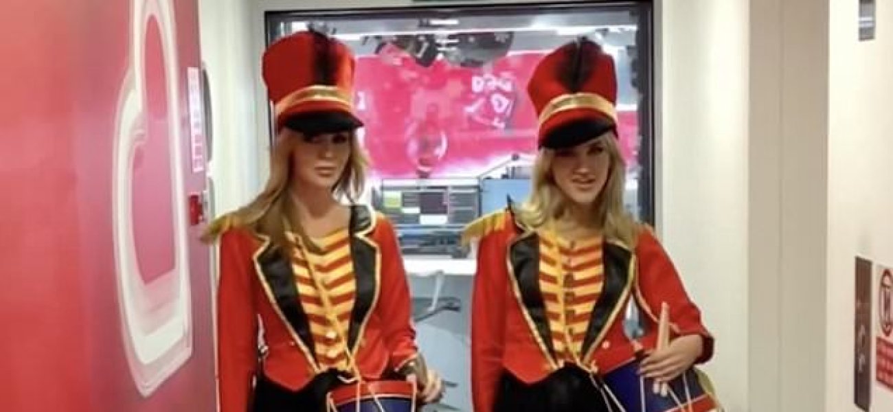 Amanda Holden plays nutcracker for Christmas after laughing off controversy around sexy outfits