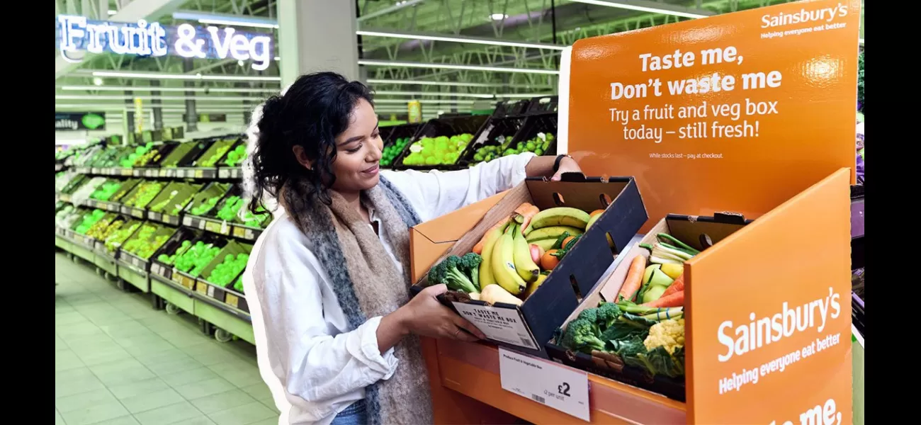 Sainsbury's is rolling out new £2 fruit and vegetable boxes to help with food waste. The boxes will include a variety of fresh produce, and customers can choose how much they want to contribute towards their box. The boxes will be available in Sainsbury's