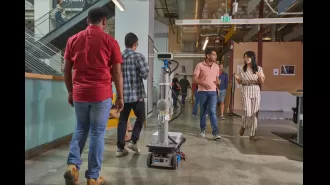 Google laid off a group of robots that were responsible for cleaning tables and sorting waste.