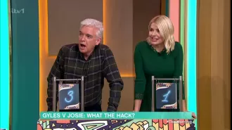 Holly Willoughby expressed her shock and revulsion at Gyles Brandreth's strange suggestion for an easier way of doing something.