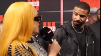 Michael B. Jordan reacted with humor when a reporter he had gone to high school with revealed that she had called him 