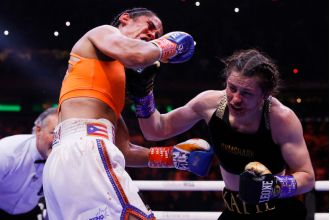 Katie Taylor's much-anticipated rematch with Amanda Serrano has been called off after the Puerto Rican fighter suffered an injury.