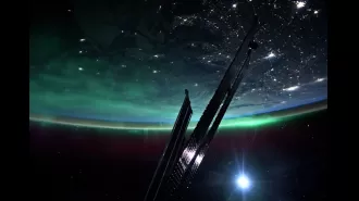 A Nasa astronaut took a gorgeous photo of the Northern Lights from outer space.