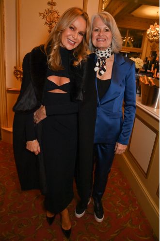 Amanda Holden attended the press night for Shirley Valentine with her look-alike mother as her guest.