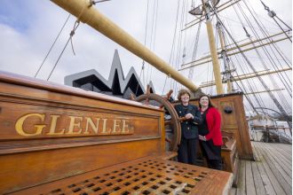 The Glenlee is being restored to its original condition.