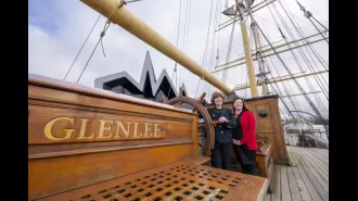 The Glenlee is being restored to its original condition.