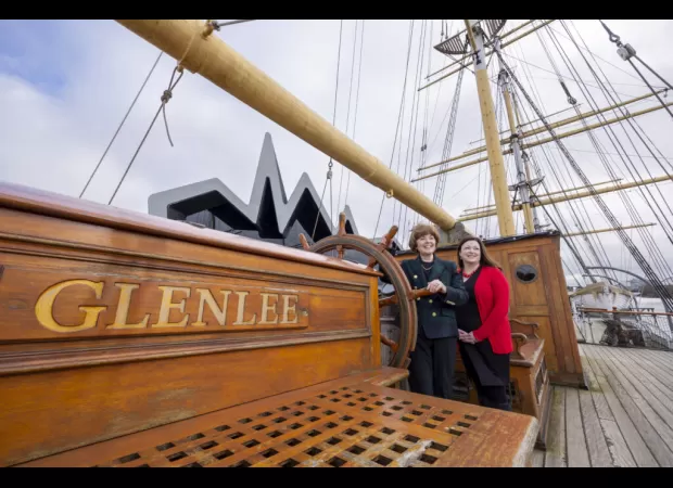 The Glenlee is being restored to its original condition.