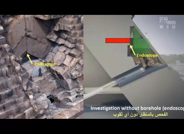 Researchers have discovered a mysterious, previously unknown passageway inside the Great Pyramid of Giza, a 4,500-year-old structure located in Egypt.