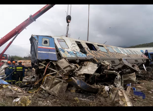 Rail workers in Greece went on strike in protest of a deadly train crash, and the Prime Minister promised that it would not happen again.