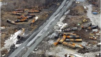 Residents are urgently asking for help to evacuate people from the area affected by the poisonous train derailment.