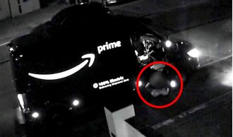 An Amazon driver delivered a package to a couple's house but allegedly relieved himself on the driveway before doing so.