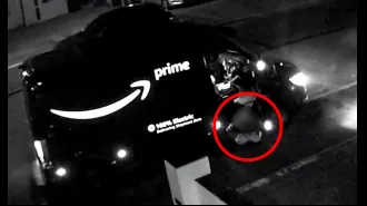 An Amazon driver delivered a package to a couple's house but allegedly relieved himself on the driveway before doing so.