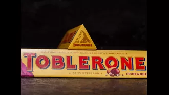 Toblerone bars that don't feature the Matterhorn symbol are now available for purchase.