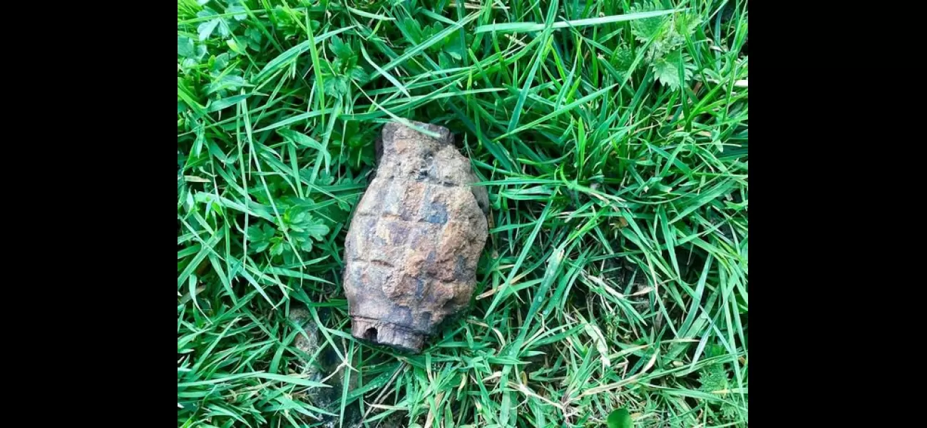 Mum shocked when nine-year-old finds a live WW2 grenade in their garden.