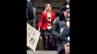 Lady Gaga is the ideal Harley Quinn in debut pics from the set of the Joker sequel in NYC.