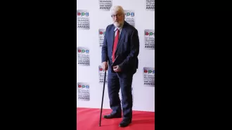 Jeremy Paxman attended the Broadcasting Press Guild Awards with a cane, where he was being honoured for his achievements.