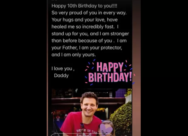 Jeremy's daughter Ava, 10, helped him heal after his snow plough accident; she was an important part of his recovery.