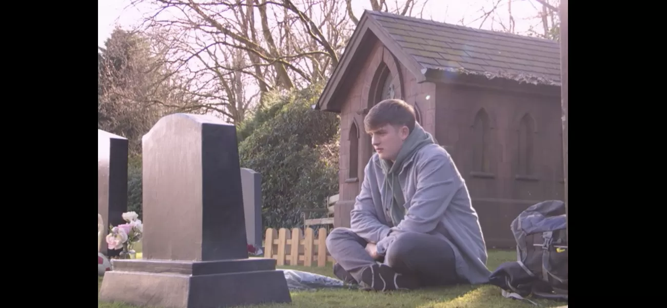 Charlie is devastated by his father Justin's death and expresses his hurt at Justin not being around for him.