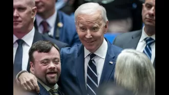 Joe Biden applauds James Martin, star of An Irish Goodbye, during his trip to Northern Ireland.