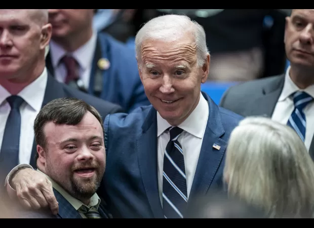 Joe Biden applauds James Martin, star of An Irish Goodbye, during his trip to Northern Ireland.