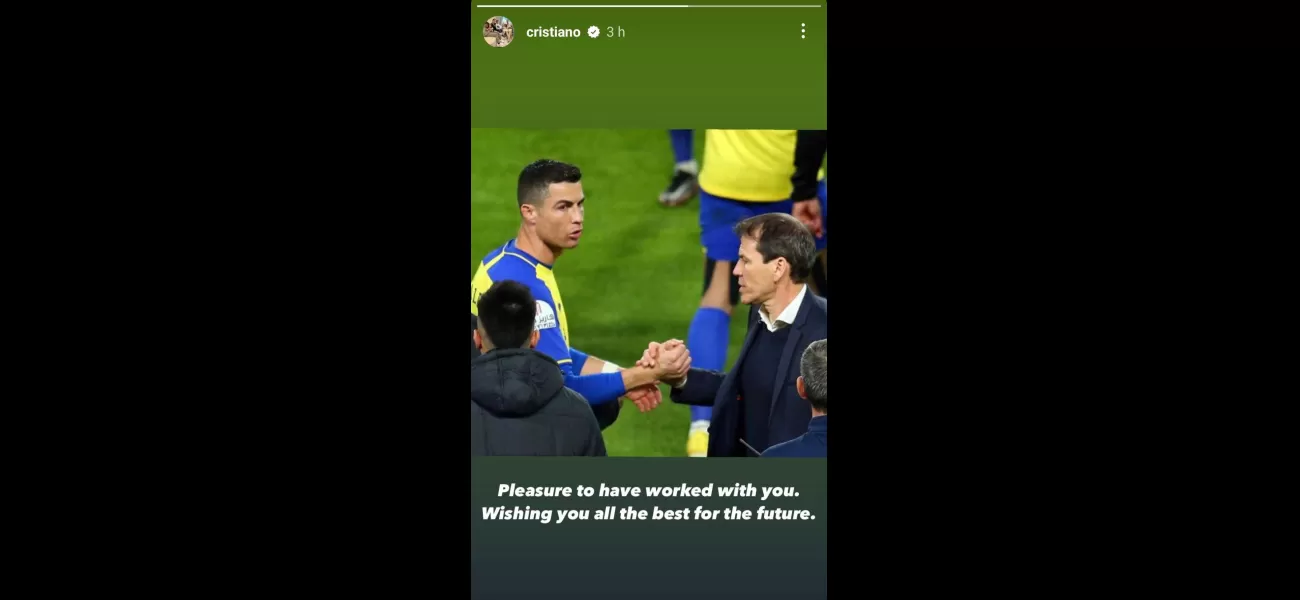 Cristiano Ronaldo has sent a message of support to former coach Rudi Garcia, following reports he was involved in the manager's dismissal from Al-Nassr.