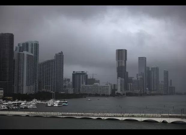 Torrential rain caused historic flooding in Florida, shutting down the city's airport and other areas.
