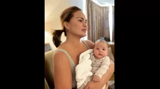 Chrissy Teigen is enjoying her time with her baby girl, not worrying about body insecurities.