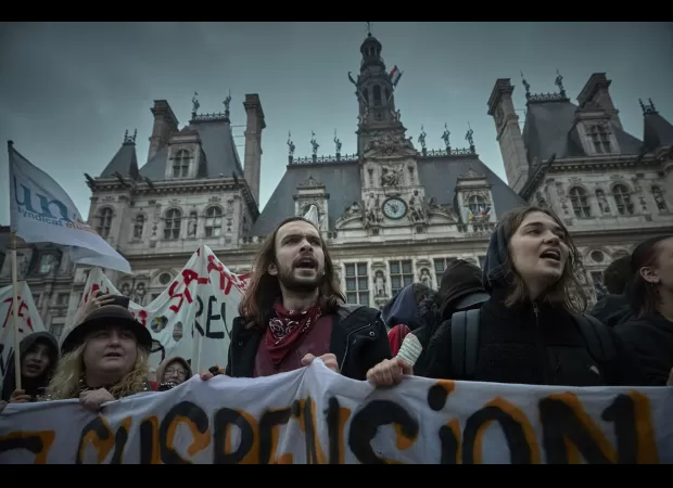 Thousands take to the streets to demonstrate against Macron's new pension law, which has been met with widespread disapproval.