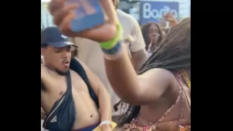 Chance The Rapper was criticized for dancing suggestively on a woman at Jamaica Carnival.
