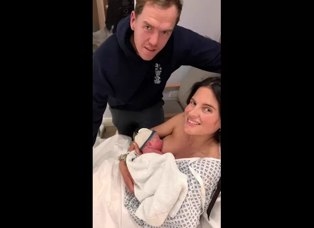 Binky Felstead gave an intimate look at her labour, confirming the birth of her 