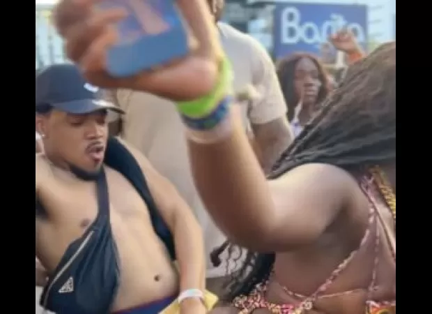 Chance The Rapper was criticized for dancing suggestively on a woman at Jamaica Carnival.