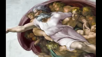 Michelangelo depicted himself as God on Sistine Chapel ceiling, reflecting his self-awareness.