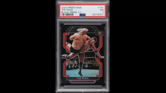 A rare Dwayne Johnson WWE trading card sold for an unprecedented $126,000, making it the most expensive of its kind.