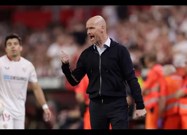 Ten Hag defends Maguire after Man U's embarrassing exit from Europa League, saying he was not the reason for the loss.