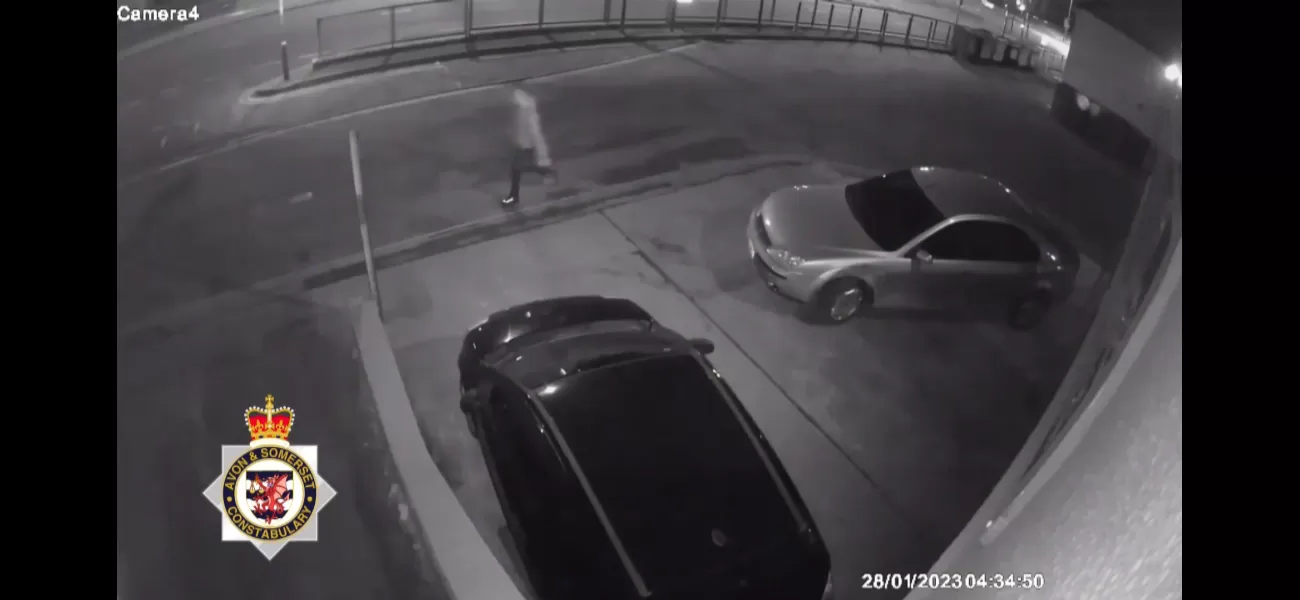 Man is seen following woman before attacking and raping her in a parking lot; surveillance video of the incident is shown.