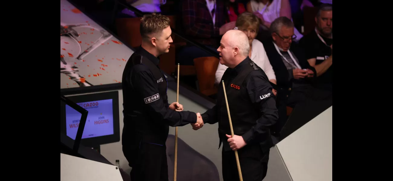 John Higgins excited about Kyren Wilson's win but unhappy with Crucible's scheduling, calling it 
