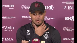Vincent Kompany, manager of Burnley and former Manchester City star, comments on speculation connecting him to Chelsea.