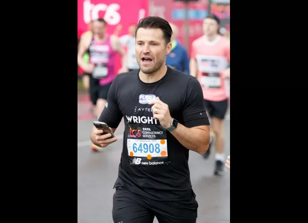 Michelle Keegan praised Mark Wright for completing the London Marathon in 3.5 hours.
