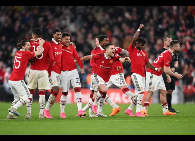 Man Utd beat Brighton in penalty shootout to face Man City in FA Cup Final at Wembley.