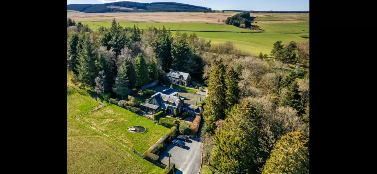 Beautiful home in Peeblesshire with native woodland and tennis court for sale.