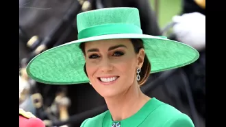 Kate wears green for Trooping the Colour, creating a matching ensemble.