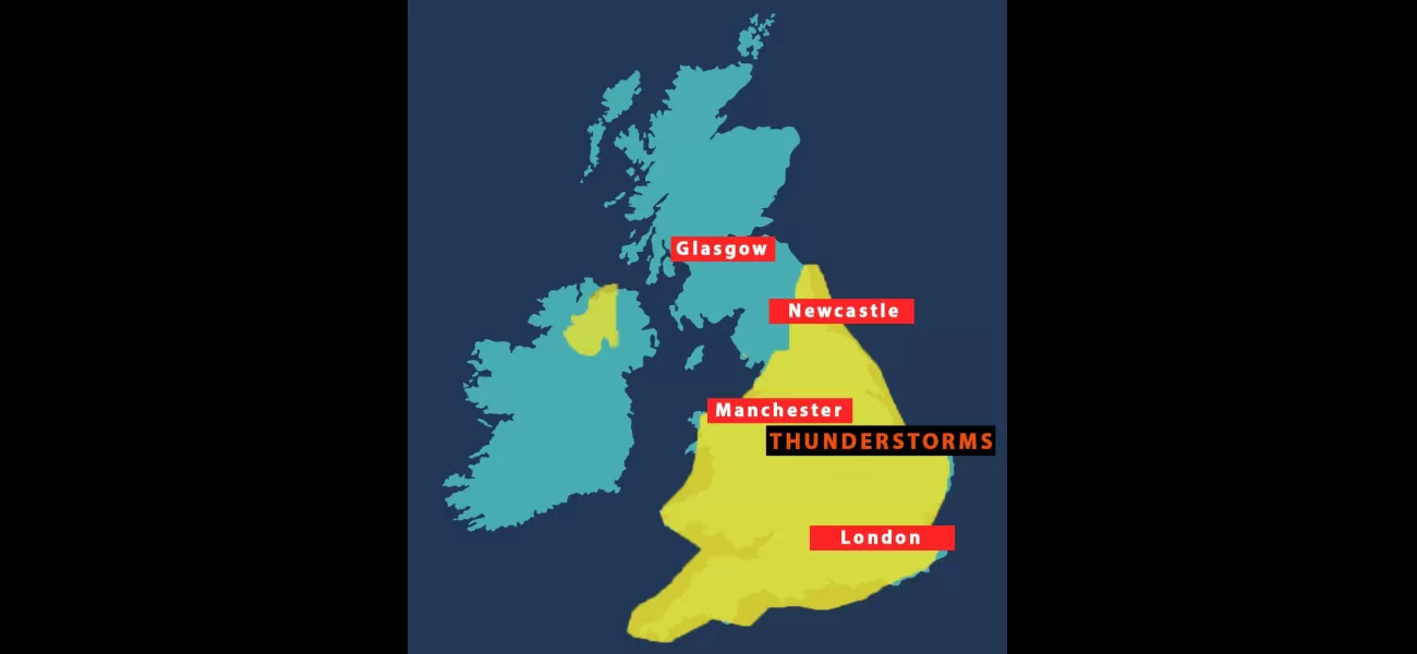 Parts of UK to be hit by thunderstorms and flash floods today.