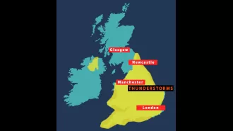 Parts of UK to be hit by thunderstorms and flash floods today.