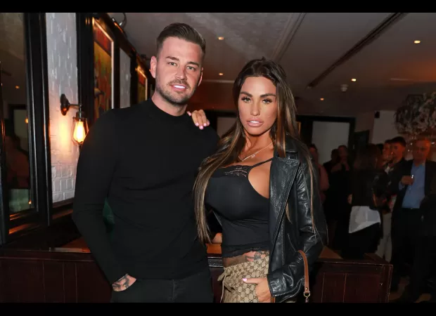 Katie Price rages at woman seen with ex Carl Woods in angry outburst.