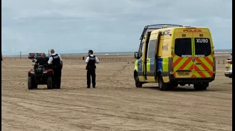 People left beach after metal detector found something suspicious.