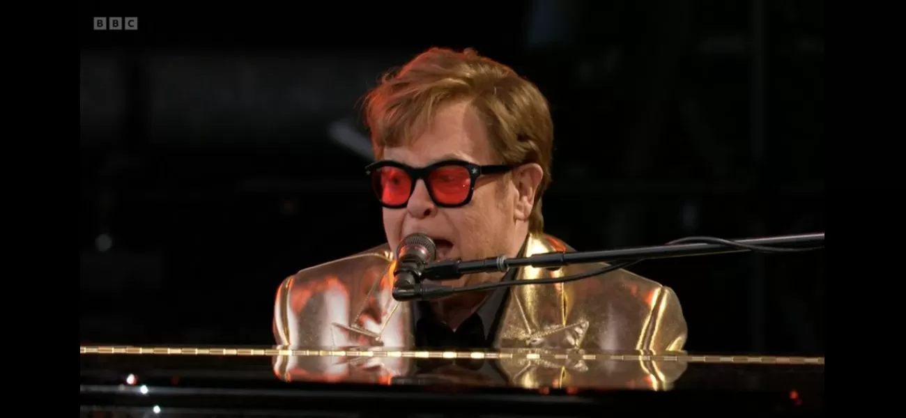 Elton John starts Glastonbury set with an important message.