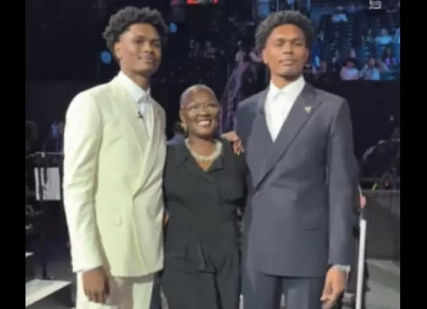 Thompson twins become first brothers to be picked in same NBA draft.