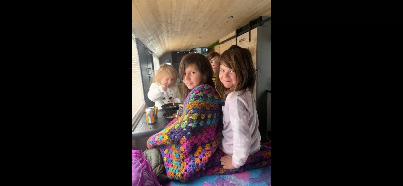 Family of six downsize to a double-decker bus to save £12K/yr.