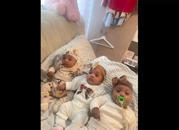 Woman thought unable to conceive has unexpected triplets in a ‘miracle’ birth.